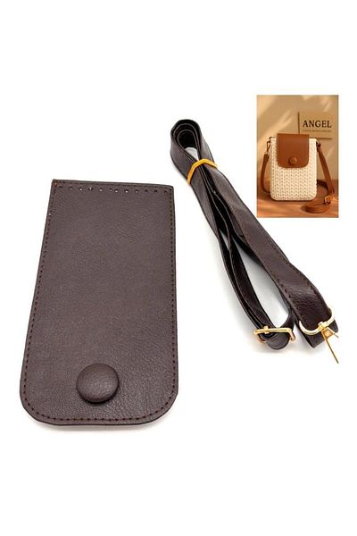 angel çanta aksesuar Angel Bag Accessory Dark Brown Color Button Model Bag Making Set with Light Gold Metal
