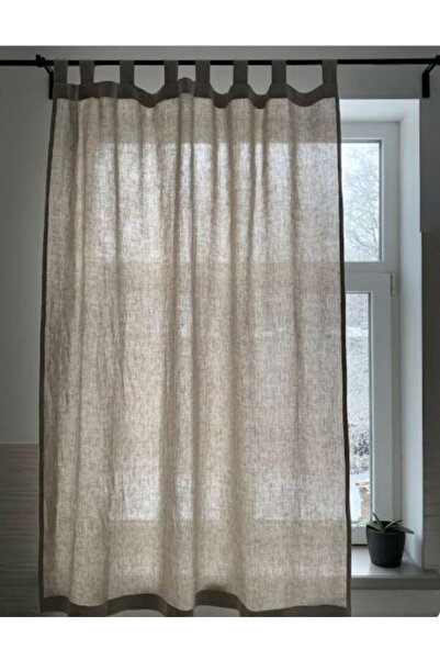 TUNCAY TEKSTİL %100 doğal pamuklu biritli bodrum düz keten perde en x boy şeklindedir