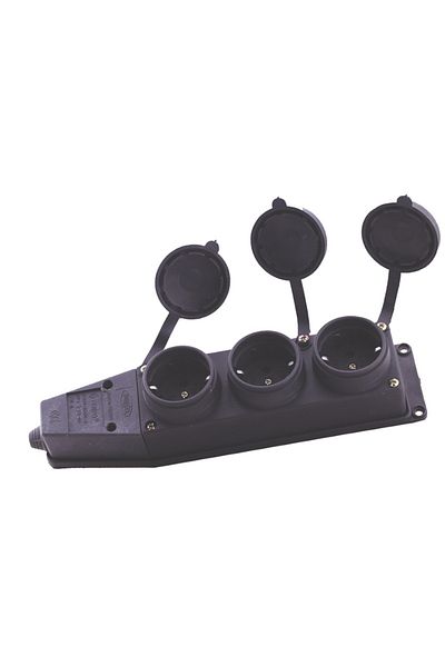 flores Prelungitor cauciucat pentru exterior, cu 3 module, fara cablu