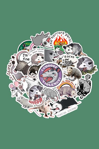 dadi ramba Opposum Mouse Sticker Pack -Bullet Journal - Agenda -Laptop Sticker Decal