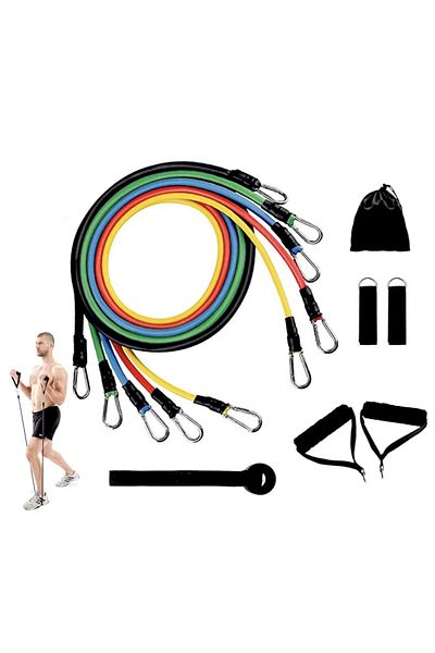 Primo Plus 11-Piece Fitness Resistance Bands Set 42inch 42inch