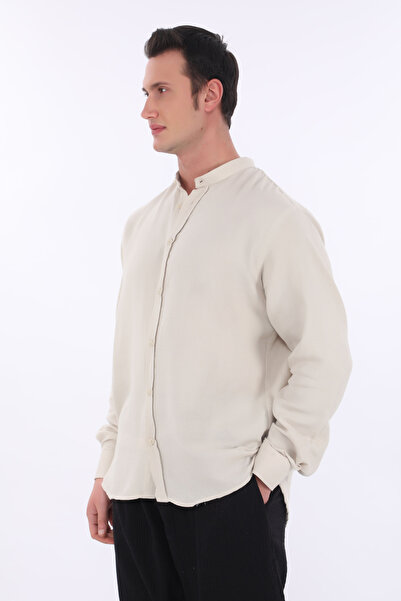 Suffa Hakim Yaka Müslin Gömlek %100 Pamuk