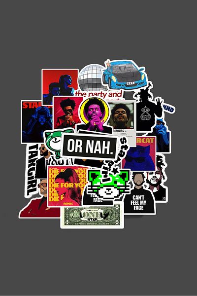 dadi ramba The Weeknd Sticker Pack -Bullet Journal - Agenda -Laptop Sticker Decal