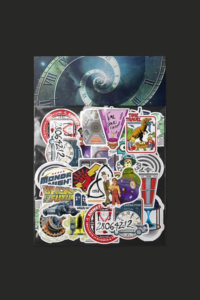 dadi ramba Time Travel Sticker Pack -Bullet Journal - Agenda -Laptop Sticker Decal