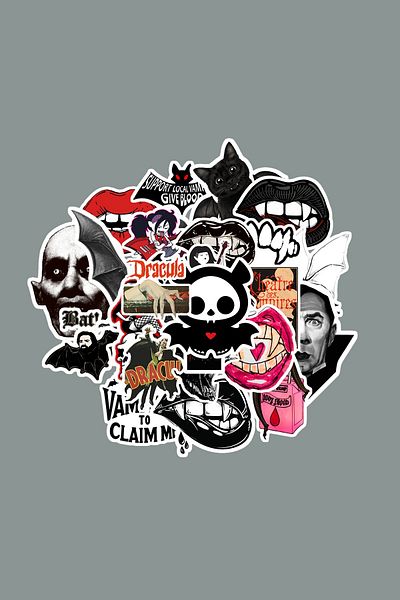 dadi ramba Vampire Sticker Pack -Bullet Journal - Agenda -Laptop Sticker Decal