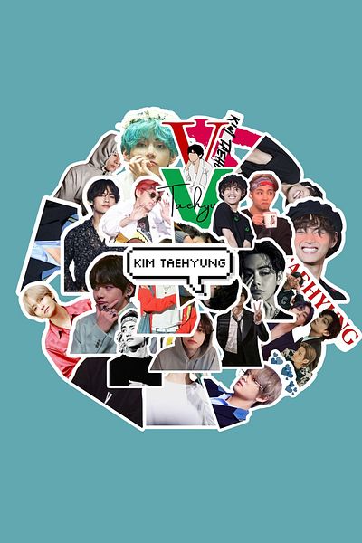 dadi ramba V Bts Sticker Pack -Bullet Journal - Agenda -Laptop Sticker Decal