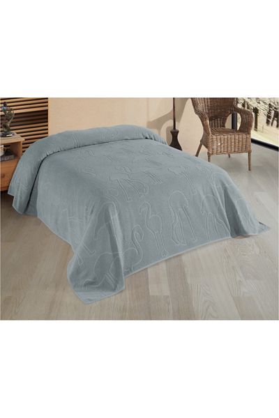 DNZ GÜLCAN TEKSTİL Luisa Towel Pique Bedspread Flamingo (Double) 220*240