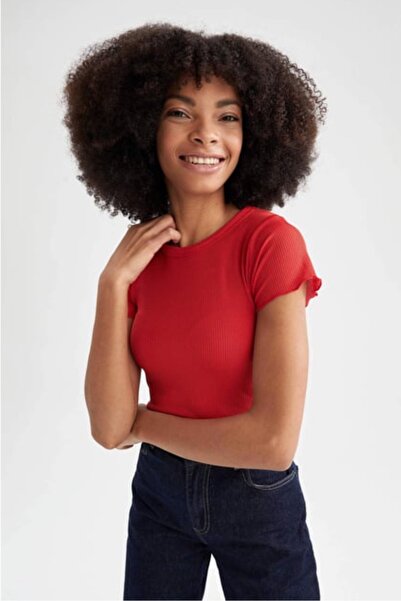 İKLİM LİFE Блуза с къс ръкав без яка