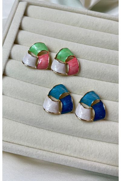 Orvix Accessories أزرق أبيض خمر المرأة اليومية الأقراط الصيف الأقراط مساء الأقراط هدية الأقراط