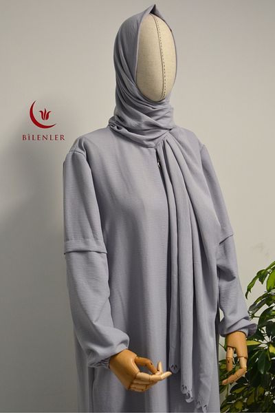 Bilenler Women's Prayer Dress / Ferace in Cotton Aerobin Fabric with Self-Wrap – Size Range 1-6