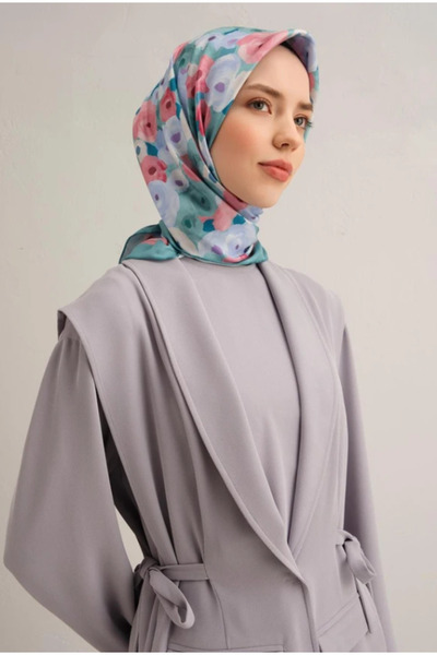 Armine Tivil Ipek Шарф 9300-50 Водонебесний змішаний візерунок