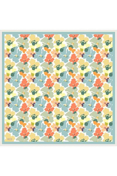 Belli Tivil Silk Scarf 4020-04 Mint Green Mixed Pattern