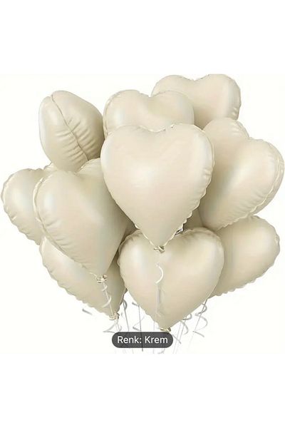 Çemrek Süs Parti Foil Heart Balloon 18 Inch Set of 7 Helium Compatible