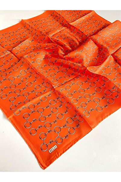 Belli Eșarfă de mătase Tivil 4109 - 34 Model mixt portocaliu