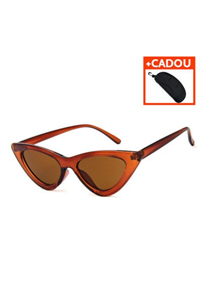 REDz Accessories Ochelari de soare, damă, stil cat-eye, protecție UV400, maro