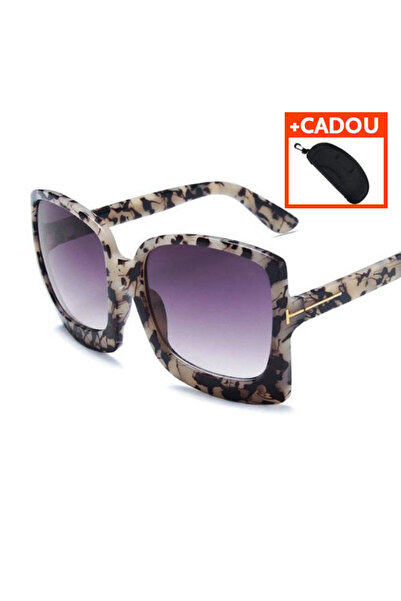 REDz Accessories Ochelari de soare, damă, mărime mare, model cu ramă dublă, p...