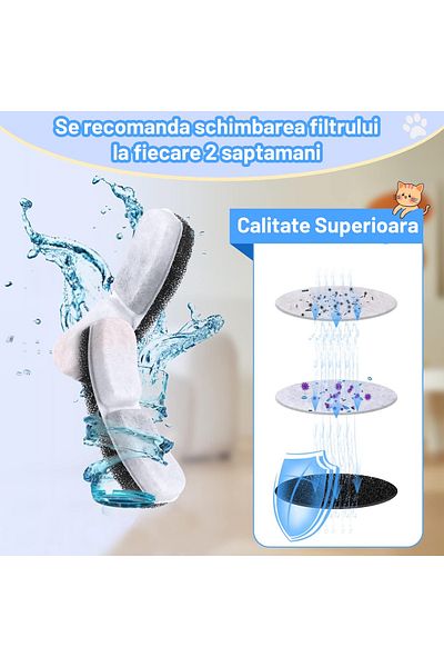 Fish & Paws Replacement filter for automatic water dispensers, cotton, purification, activated carbon, Fish & Paws®
