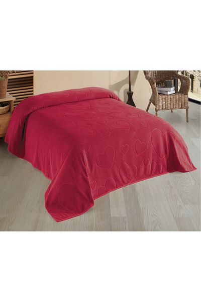 DNZ GÜLCAN TEKSTİL Luisa Towel Pique Bedspread Heart (Double) 220*240