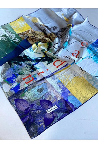 Pierre Cardin Sura İpek Eşarp 43369 Lacivert Karışık Desen