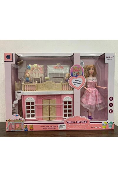rexa KIDS DREAM VILLA HOUSE TOY WITH DOLL WARM LITTLE HOUSE KIDS