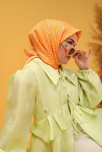 Silk Home Μεταξωτό μαντήλι Tivil IST11438-37 Πορτοκαλί-Σομόν