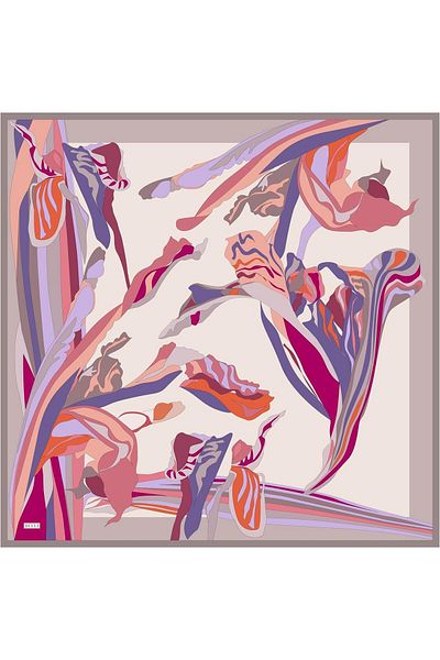Belli Fuchsia Twill Silk Scarf - 4017-06