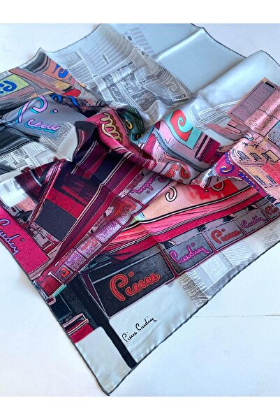 Pierre Cardin Tivil İpek Eşarp 42309 Gri Karışık Desen 8221438-971