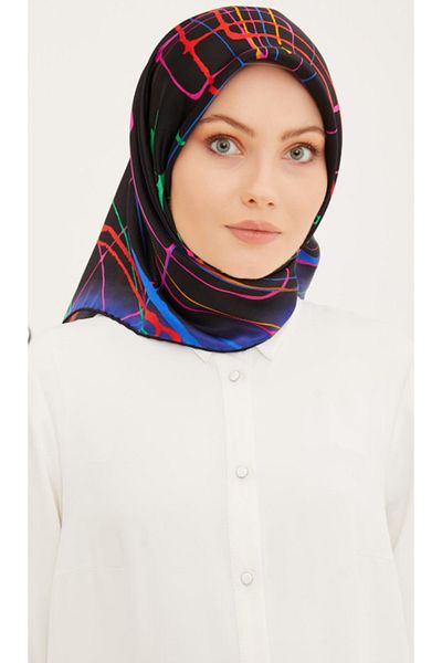 Armine Nostalgia Sura Silk 8948-02 Μαύρο Μικτό Μοτίβο