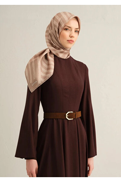 Armine سورا وشاح حريري 9351-40 نمط مختلط بني حليبي