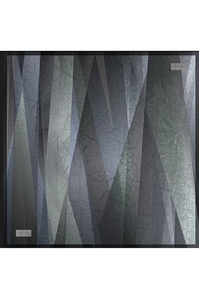 LA BOUTIQUE Tivil Μεταξωτό Φουλάρι 2144-07 Μαύρο Μικτό Μοτίβο