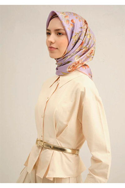 Armine سورا وشاح حريري 9347-50 أرجواني نمط مختلط