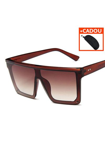 REDz Accessories Sunglasses, Royal Oversize Model, for Men, UV400 Protection, Brown