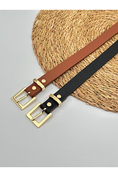 Desre Moda 2-Piece Square Buckle Women's Belt, Jacket Belt, Pantalon Belt, Sh...