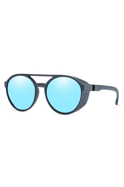 REDz Accessories Sunglasses, Steampunk, Men, UV400 Protection, Blue Lens, Navy Blue