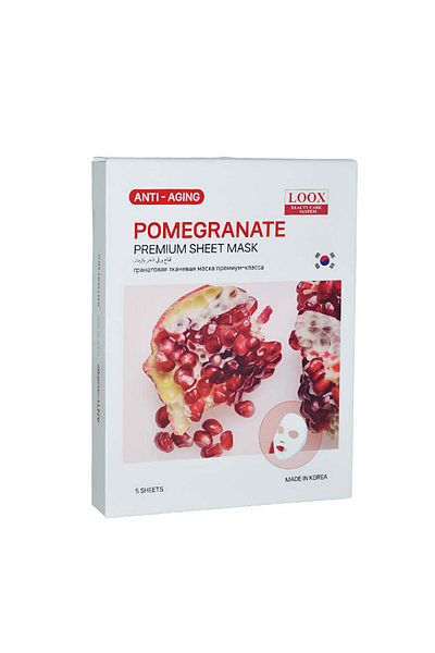 LUX Luxury Pomegranate Mask Youth and Radiance for Your Skin 5 Pieces