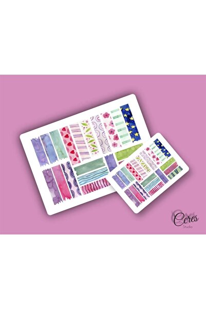 Ceres Studio Washi Tape | Renkli - Eğlenceli - Nostaljik - Retro | Etiket Sti...