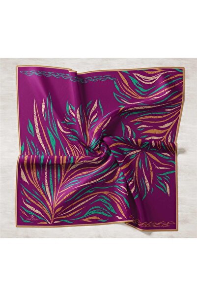 Silk Home Μεταξωτό μαντήλι Tivil IST11432-04 Plum, Mink, Cyan, Milk Coffee