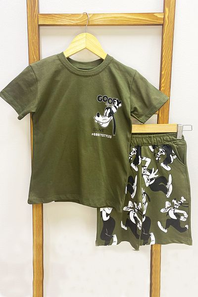 HÇM Boy's Shorts Suit Back Printed Cycling Collar F14