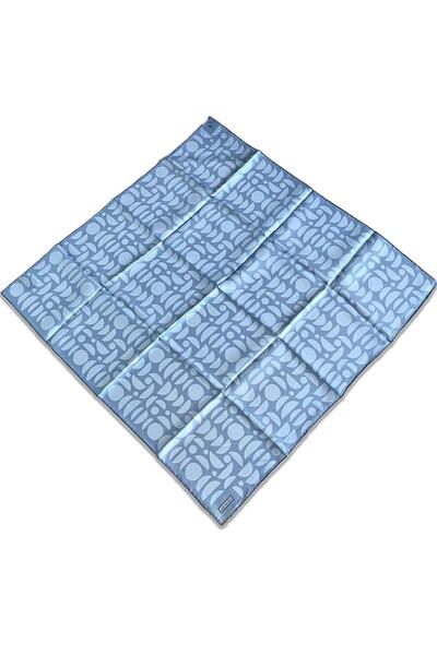 Armine Eșarfă de mătase Tivil cu model geometric albastru 9174 - 32