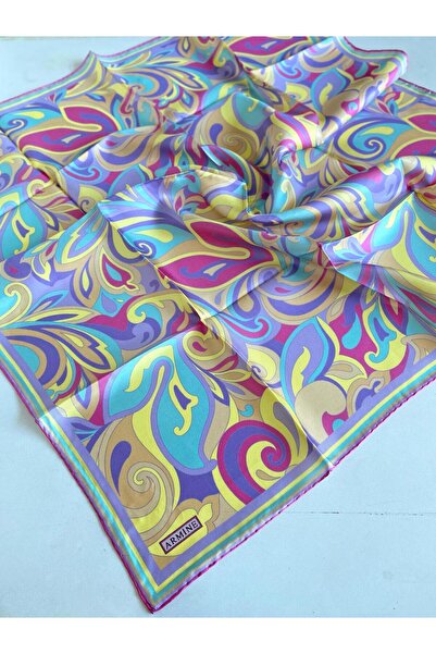 Armine Eșarfă de mătase Tivil 9323-55 Motiv mixt violet