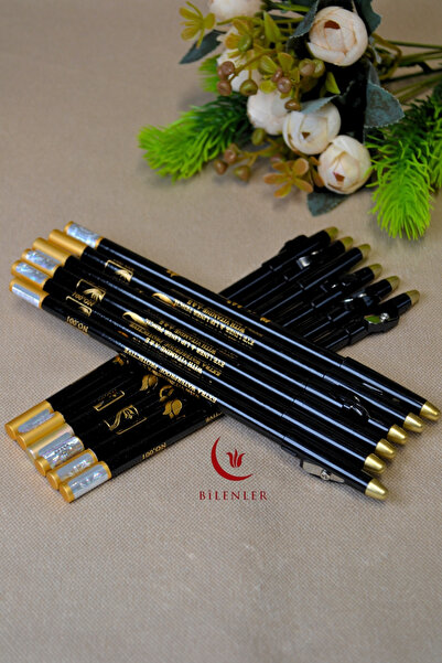Bilenler Pack of 12 Black Eyeliner Pencils with Sharpener – Classic, Practica...