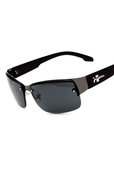 REDz Accessories Ochelari de soare, model vintage, pentru bărbați, protecție UV400, negri