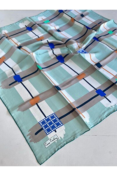 Pierre Cardin Eșarfă de mătase Sura 44959 Mint Green Mixed Pattern