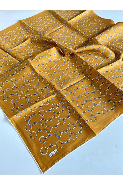 Belli Eșarfă din mătase pură Tivil 4109 - 33 model mixt portocaliu