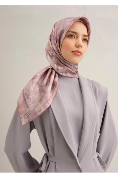 Armine سورا وشاح حريري 9339-53 نمط مختلط وردي