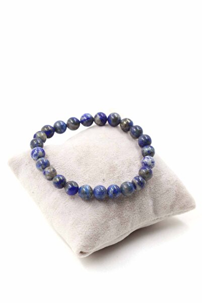 MYTAKIAĞACIMFH سوار من حجر اللازورد الطبيعي بخط مطاطي 8 ملم