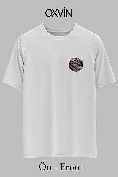 OXVİN BURUCKSTONE PALACE Μπλουζάκι Unisex με στάμπα OXVİN με στάμπα μπροστά και πίσω (ΧΑΛΑΡΗ ΕΦΑΡΜΟΓΗ)