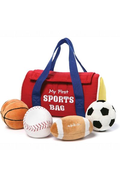 Malvys Plush Sports Toy Set Bag With 4 Soft Balls For Babies And Toddlers