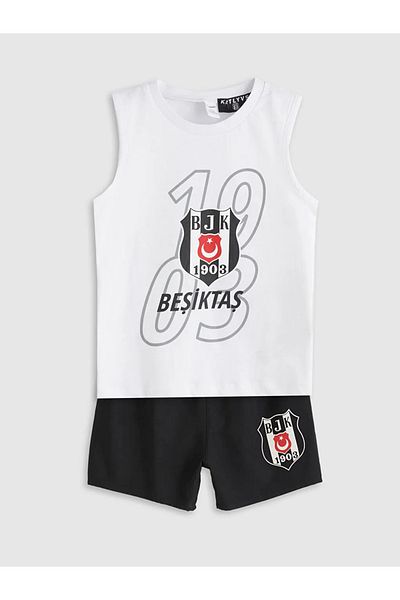 LC Waikiki Σετ μαγιό LCW Kids White Printed για αγόρια