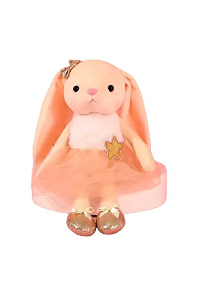 Malvys Malvys® Плюшена играчка, Зайче Балерина, Праскова, 35 см